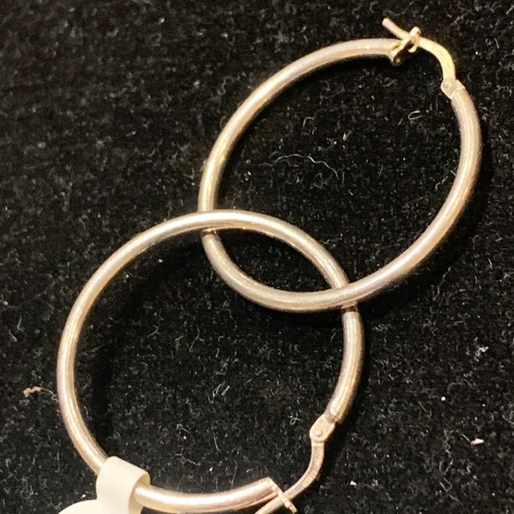 STERLING SILVER HOOPS - Picture 3 of 7